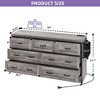 7 Drawers Dresser Chest of Drawers with Side Organizer Bag and Charging Station TV Stand for Parlor Gray - 2 of 4