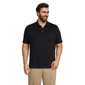 Lands' End Men's Short Sleeve Cotton Supima Polo Shirt with Pocket - 1 of 4