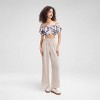 Women's Wide Shirred Waistband Straight Pants - Wild Fable™ - 2 of 4