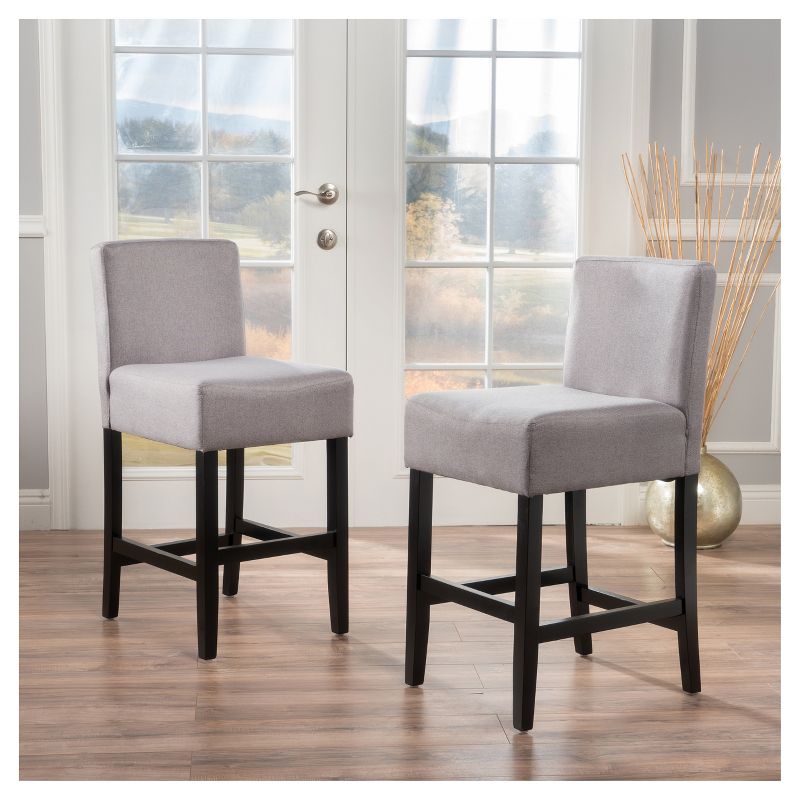 Set of 2 26" Lopez Fabric Counter Height Barstools - Christopher Knight Home, 3 of 10