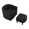 CAVINAS Upholstered Accent Chair with Ottoman and Cushion Design,Comfortable Chair and Ottoman Sets for Bedroom,Reading Room - 3 of 4