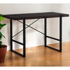 HomeRoots 24" Dark Brown and Black Computer Desk - 2 of 4