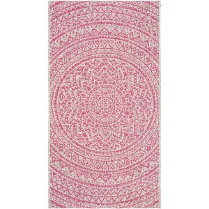 Courtyard CY8734 UV & Stain Resistant Non-Shedding Power Loomed Indoor/Outdoor Rugs - Safavieh - 1 of 4
