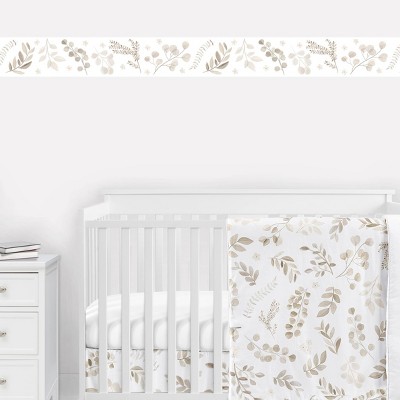 Botanical Leaf Wall Paper Border Taupe - Sweet Jojo Designs