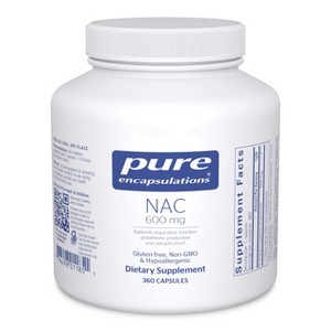 Pure Encapsulations NAC 600 mg - for Lung Health & Immune Support, Liver Support & Antioxidants* - with Freeform N-Acetyl-L-Cysteine - 1 of 4