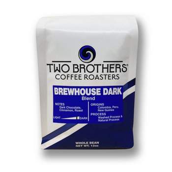 Two Brothers Brewhouse Dark Roast Whole Bean Coffee - 12oz