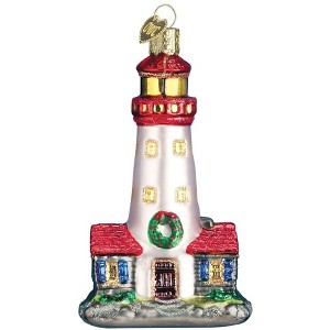Old World Christmas Glass Blown Christmas Ornament, Lighthouse - 1 of 4