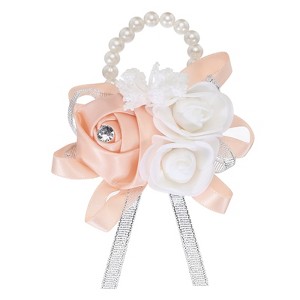 Unique Bargains Decorative Wedding Prom Party Artificial Rose Wrist Corsages - 1 of 3