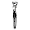 Slickblue Stainless Steel Ring Silver Polished Finish with Clear CZ Midi Style Women's Sizes 5-10 - 4 of 4