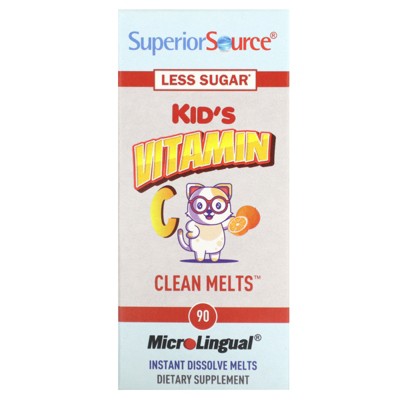 Superior Source Kid's Vitamin C Clean Melts, Orange, 90 Instant Dissolve Melts