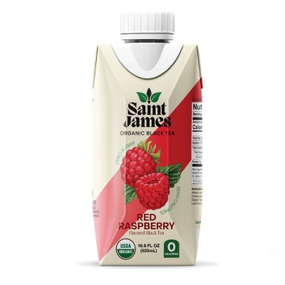 Saint James Red Raspberry Organic Black Tea - 16.9 fl oz Box