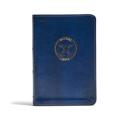  CSB Military Bible, Royal Blue Leathertouch - by  Csb Bibles by Holman (Leather Bound) 