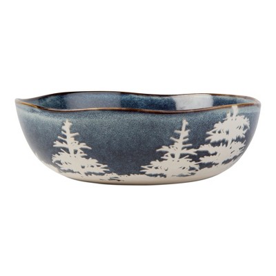tagltd Winter Rustic Forest Themed Serving Bowl 9.6H x 9.5L x 3.5W in.