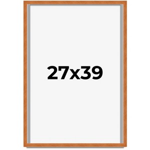 PosterPalooza | Modernist Brown Picture Frame - UV Acrylic, Foam Board Backing, Hanging Hardware - 1 of 4