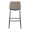 Sapphtopaz Modern Bar Stools PU Cushion Dining Chairs with Curved Back and Metal Legs Counter Height Barstools High Chair for Kitchen Island - 2 of 4