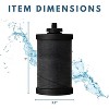 Nispira 2387 Water Filter Replacement Compatible with Alexapure Pro Gravity-Fed Water Filtration System, 5,000-Gallon Capacity, 4 Pack - 2 of 4