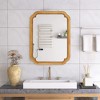 FONTOI Wall Mounted Mirror Cabinet with Wooden Frame Hidden Storage Shelves Modern Space Saving Design for Bathroom, Brown, 23.82"*5.31"*31.5" - 3 of 4
