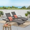 Okak 1/2 PCS Sleek HDPE Reclining Patio Chaise Lounge,Ergonomics Outdoor Long Chiase Poolside Chair for Deck,Backyard&Pool - 3 of 4