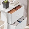 CAVINAS 2-Drawer Dresser,Set of 2,Modern Storage Cabinet Dresser for Bedroom or Entryway,Metal Frame and Wooden Top - 2 of 4