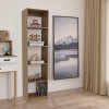 FURNIinspire Utility Storage Shelves 71.1inch Slim Shelving Unit Multifunctional 5 Tier Bookcase, Living Room Storage Shelf, Beige, 11.8"*17.8"*71.1" - 4 of 4