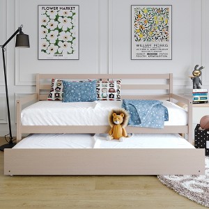 ChaletPosh Twin Size Wooden Daybed with Trundle - 1 of 4
