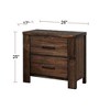 NicBex Nightstand with 2 Drawers,1pc Side Table with Storage Space and Metal Handle,Modern Bedside Table for Bedroom,Living Room - 3 of 4