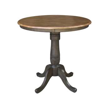 Eric Round Top Pedestal Table Hickory Brown - International Concepts