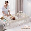 BabyBond All in 1 Baby Bassinet Bedside Crib Portable Large Playard Pack and Play with Mattress, Mosquito Net, Bottom Storage(Beige) - 2 of 4
