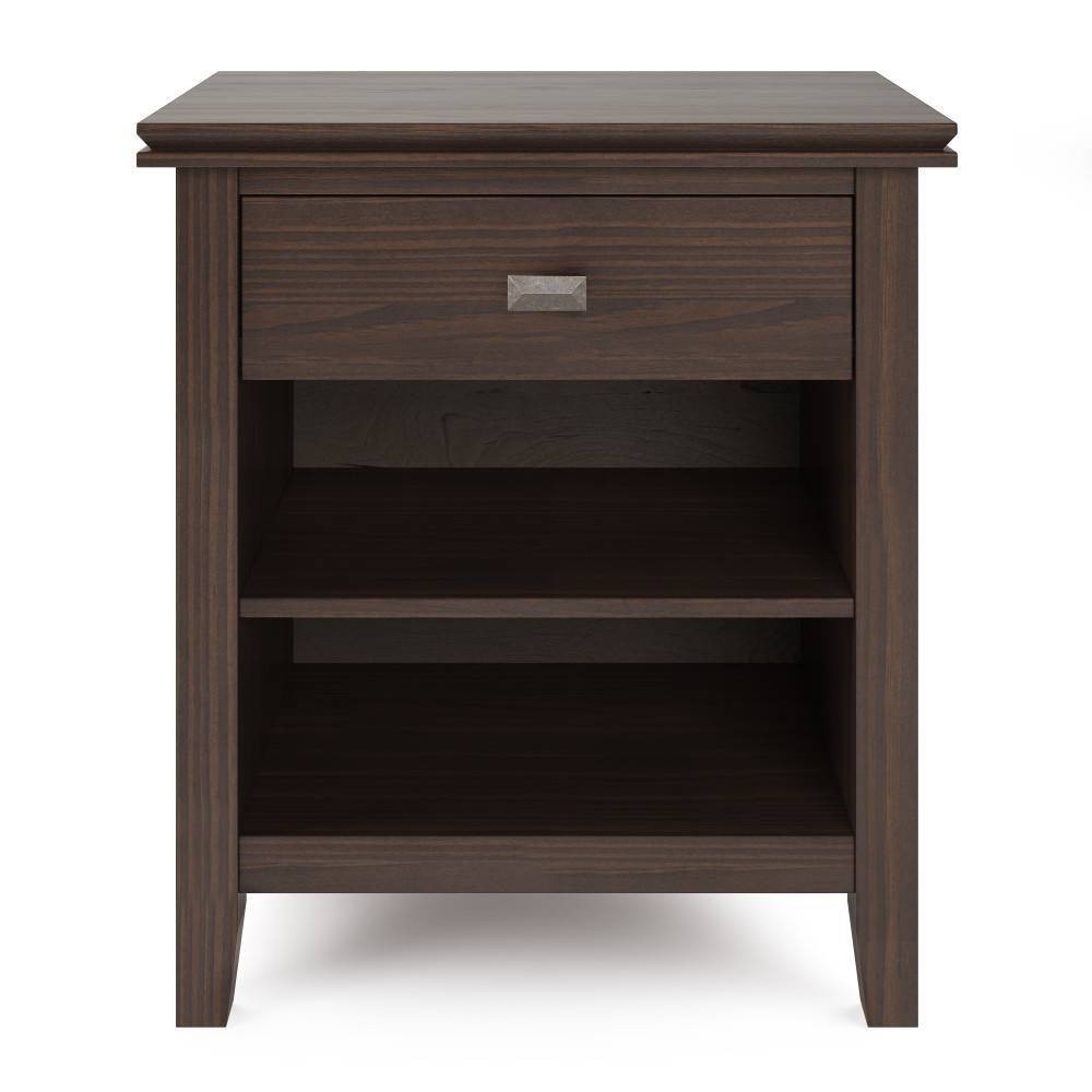 Photos - Storage Сabinet 24" Stratford Nightstand Warm Walnut Brown - WyndenHall