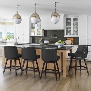 Arceso 26" Swivel Bar Stools with Back  for Home Kitchen Island - 1 of 4