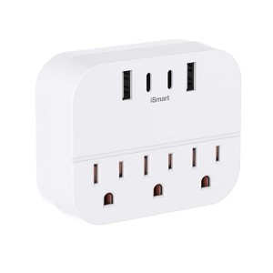 Itopfox Cruise Ship Essentials Power Strip with Foldable Plug, USB C Outlet Extender, No Surge Protector, Multi Plug Wall Outlet with 3 Outlets - 1 of 4
