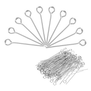 Unique Bargains DIY Craft Necklaces Bracelets Earrings Jewelry Making Iron 21 Gauge Eye Pins 500 Pcs - 1 of 4