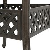 PAGED Stylish Outdoor Dining Table Resin Patio Table with Tempered Glass Tabletop for Patio, Lawn, Courtyard - 3 of 4