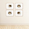 Big Dot of Happiness Forest Hedgehogs - Unframed Woodland Nursery and Kids Room Linen Paper Wall Art - Set of 4 - Artisms - 8 x 10 inches - 3 of 4
