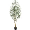 Whizmax Artificial Olive Tre, Faux Potted Plant with Realistic Trunk, Adjustable Branches & Fruits, Indoor Tropical Decor for Home & Office - 4 of 4