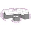 vidaXL 6 Piece Patio Sofa Set with Cushions Poly Rattan - Black and Blue Without Table - 3 of 4
