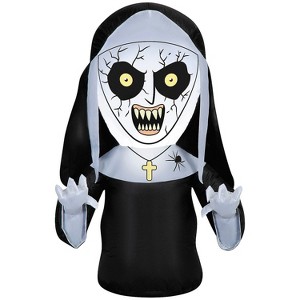 Gemmy The Nun Halloween Inflatable Decoration - Black Small - 1 of 2