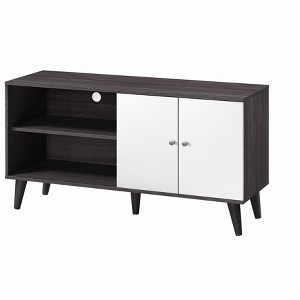 Sapphtopaz Modern TV Stand for TVs Up to 59" with 2 Storage Shelves Entryway Table with Storage Cabinet Wood TV Console for Living Room - 1 of 4