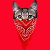 Women's Design By Humans Gangster Cat By clingcling Racerback Tank Top - 2 of 3
