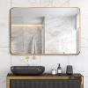 TUYOHW 30x40 Inch Wall Mount Bathroom Mirror,Modern Rectangular Wall Mount Vanity Mirror with Metal Frame for Bathroom,Bedroom - 2 of 4