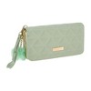 Unique Bargains Triangle Grid Wristband Plush Pom Double Zips Coin Purse Wallet 1 Pc - 3 of 4