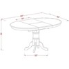 HomeStock 7 Piece, Pedestal Table Base, Oval Dining set,  with Armless Chair, Espresso - 4 of 4