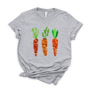 Simply Sage Market Women's Sequins Carrots Short Sleeve Graphic Tee - 1 of 3
