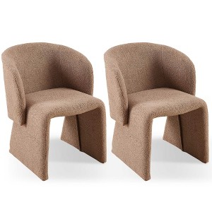 NicBex Teddy Fabric Dining Chair Modern Upholstered Accent Chair with Comfy Backrest, Sofa for Living Room, Bedroom, Reception,1pc/2pc - 1 of 4