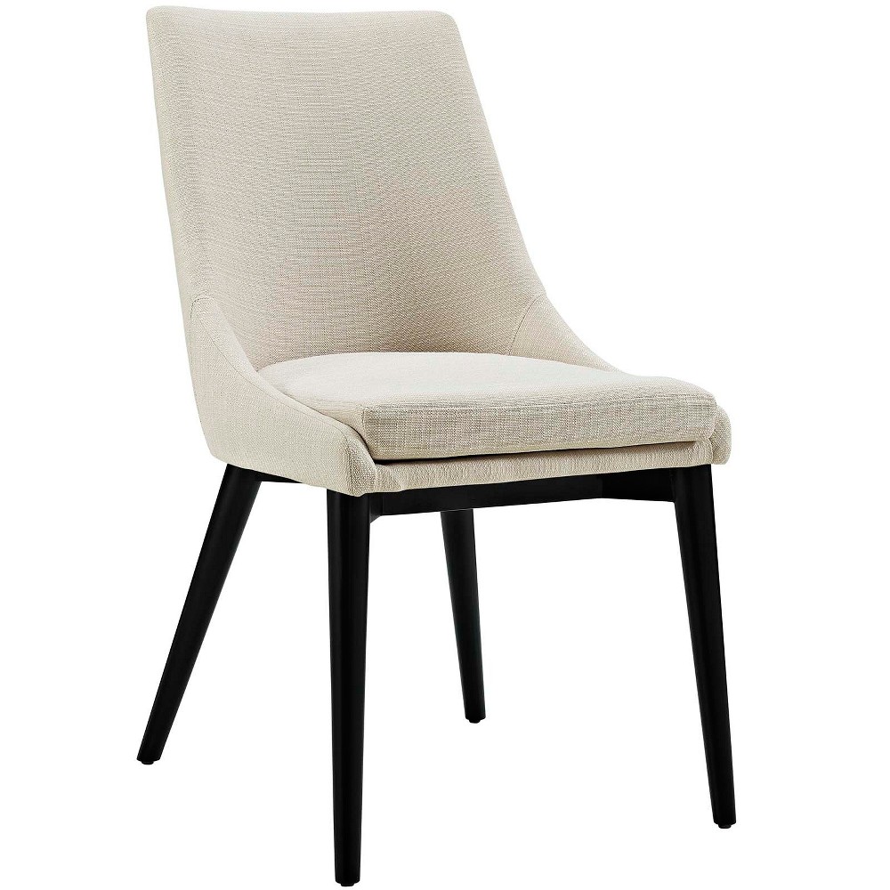 Photos - Dining Table Modway Viscount Fabric Dining Chair Beige: Polyester Upholstery, Spot Clea 