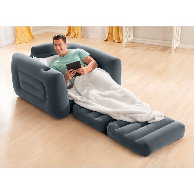 Intex 66551EP Inflatable Pull-Out Sofa Chair Sleeper that works as a Air Bed Mattress, Twin Sized (3 Pack), 4 of 7