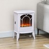 SEVOBAL Fireplace Insert Heater Mantel 3D Flame Fireplace Stove Bottom Air Outlet Fire Place Panoramic Fire Place Heater, White, 16.9"*12.2"*21.7" - 2 of 4