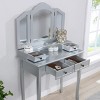 Vanity Desk Classic with Tri-Fold Mirror and 4 Drawers for Bedroom 31.5in Wide-3irtyhousy - 2 of 4