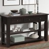 NicBex 48" Pine Wood Top Console Table Modern Entryway Table with 3 Storage Drawers and 2 Shelves Sofa Table Side Table - 2 of 4
