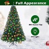 6.5FT Artificial Christmas Tree with 350 Warm White LED Lights, 1068 Branch Tips and Foldable Metal Base for Home Office Party Holiday Decorations - 3 of 4